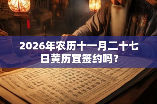2026年农历十一月二十七日黄历宜签约吗？