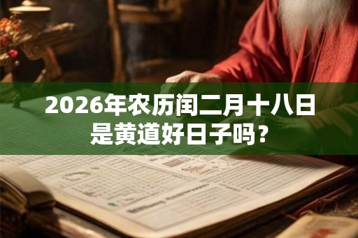 2026年农历闰二月十八日是黄道好日子吗？