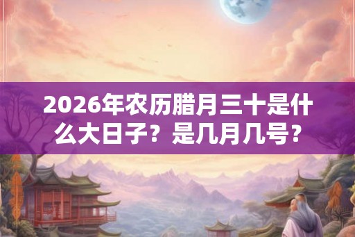 2026年农历腊月三十是什么大日子？是几月几号？