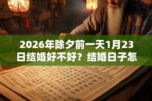 2026年除夕前一天1月23日结婚好不好？结婚日子怎么选？