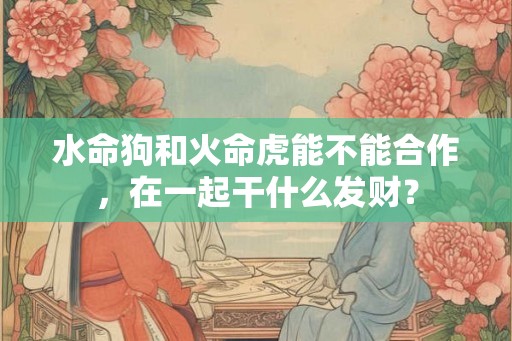 水命狗和火命虎能不能合作，在一起干什么发财？