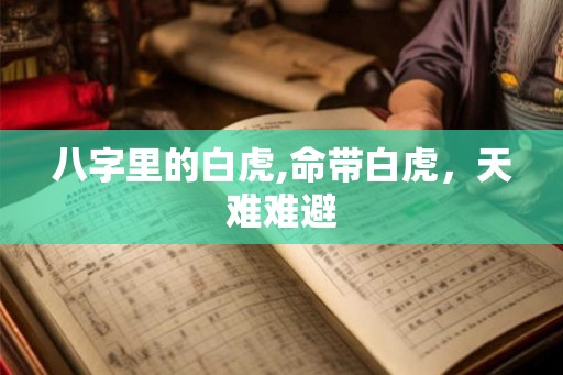 八字里的白虎,命带白虎，天难难避