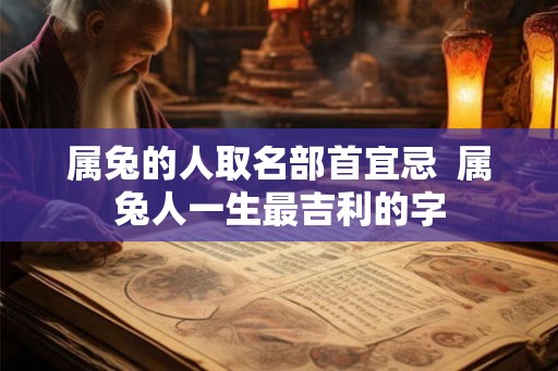 属兔的人取名部首宜忌  属兔人一生最吉利的字