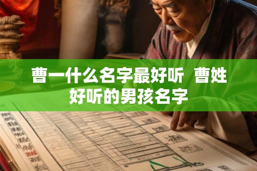 曹一什么名字最好听  曹姓好听的男孩名字