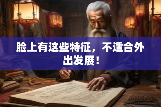 脸上有这些特征，不适合外出发展！