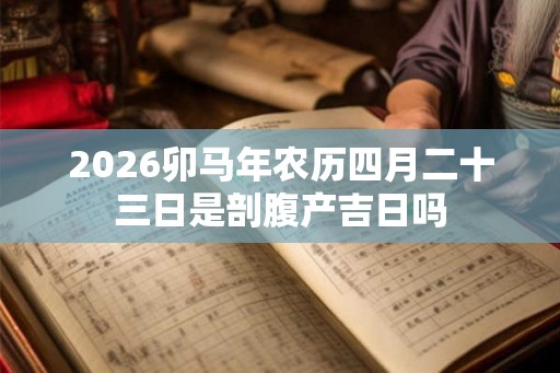 2026卯马年农历四月二十三日是剖腹产吉日吗