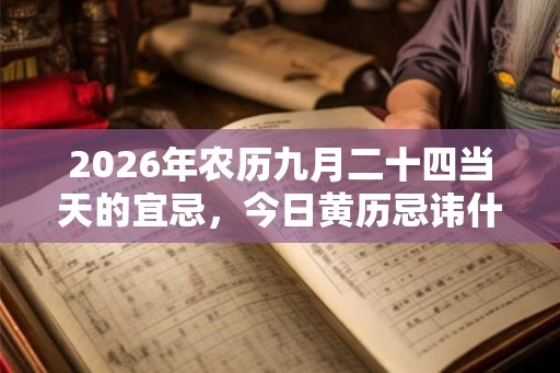 2026年农历九月二十四当天的宜忌,今日黄历忌讳什么 2026年农历九月二十四当天的宜忌,今日黄历忌讳什么