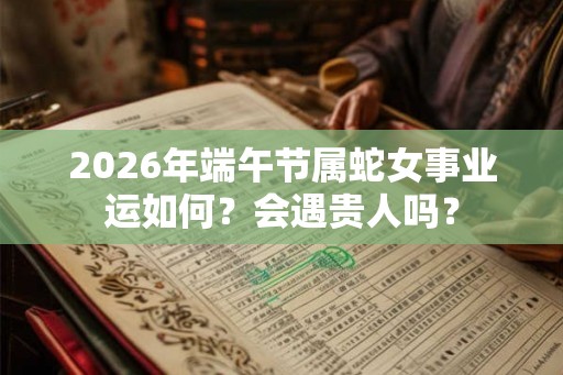 2026年端午节属蛇女事业运如何？会遇贵人吗？