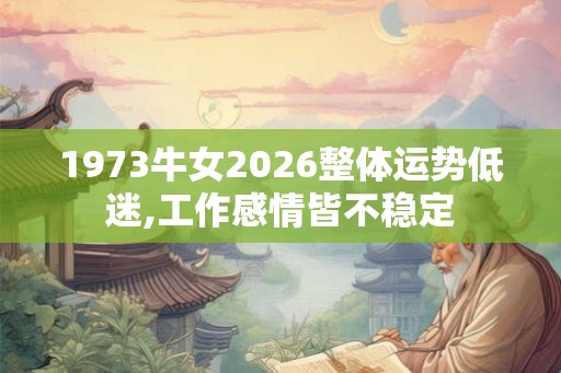 1973牛女2026整体运势低迷,工作感情皆不稳定