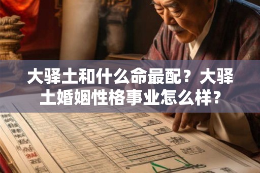 大驿土和什么命最配？大驿土婚姻性格事业怎么样？