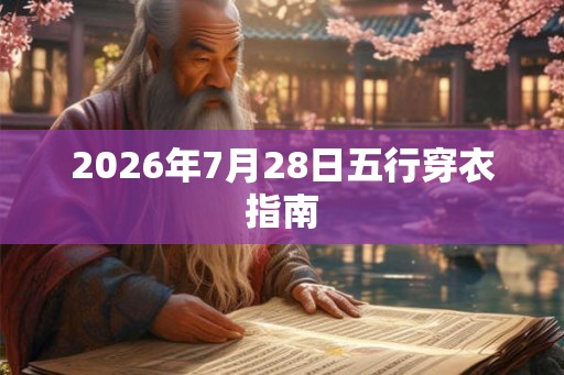 2026年7月28日五行穿衣指南