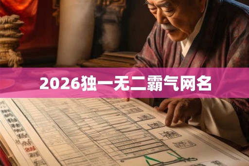 2026独一无二霸气网名