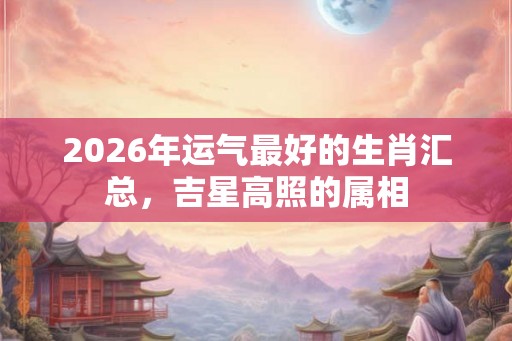 2026年运气最好的生肖汇总，吉星高照的属相