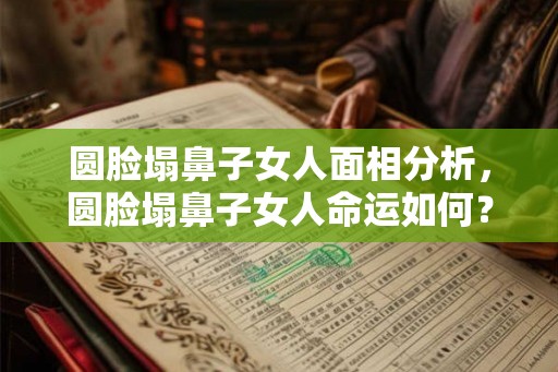 圆脸塌鼻子女人面相分析，圆脸塌鼻子女人命运如何？