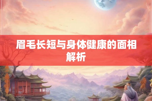 眉毛长短与身体健康的面相解析