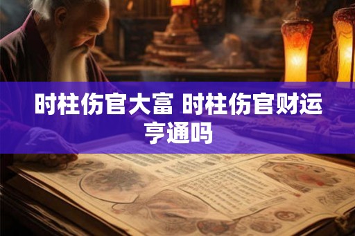 时柱伤官大富 时柱伤官财运亨通吗