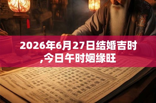 2026年6月27日结婚吉时,今日午时姻缘旺