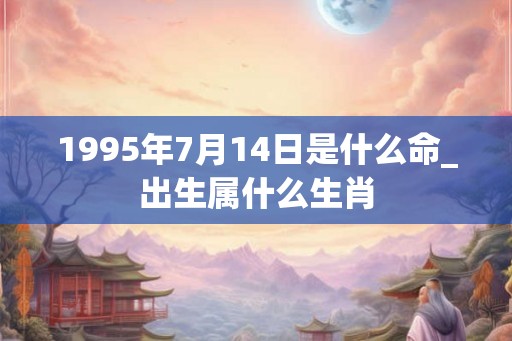 1995年7月14日是什么命_出生属什么生肖