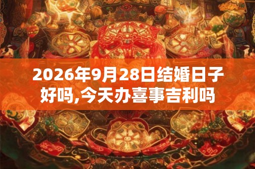 2026年9月28日结婚日子好吗,今天办喜事吉利吗