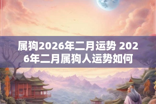 属狗2026年二月运势 2026年二月属狗人运势如何