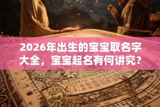 2026年出生的宝宝取名字大全，宝宝起名有何讲究？
