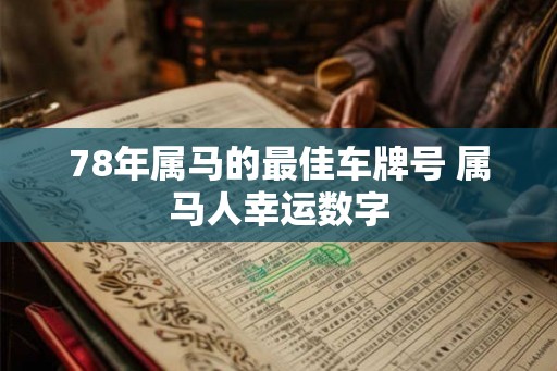 78年属马的最佳车牌号 属马人幸运数字