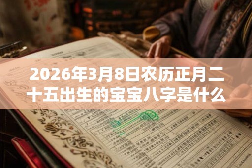 2026年3月8日农历正月二十五出生的宝宝八字是什么