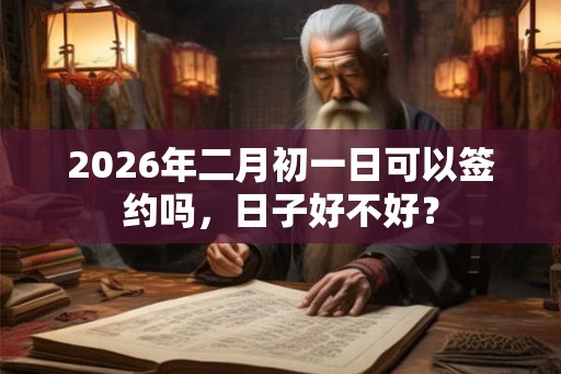 2026年二月初一日可以签约吗，日子好不好？