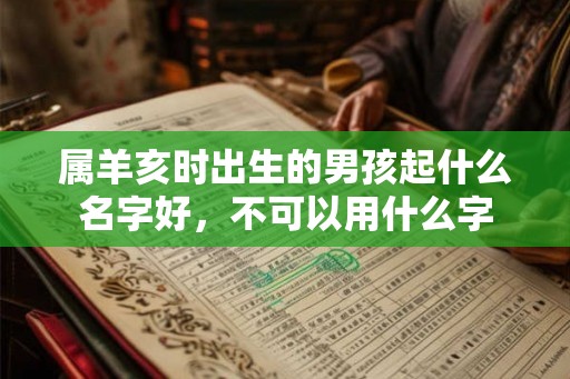 属羊亥时出生的男孩起什么名字好，不可以用什么字