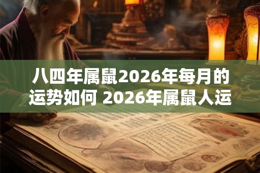 八四年属鼠2026年每月的运势如何 2026年属鼠人运势月月如何