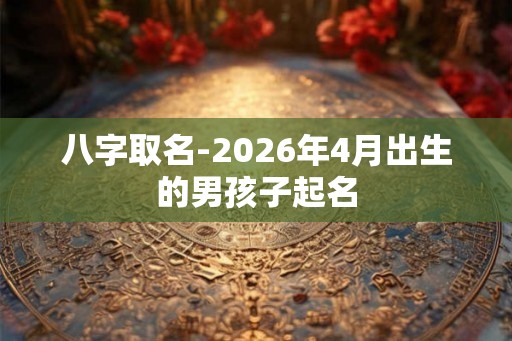 八字取名-2026年4月出生的男孩子起名