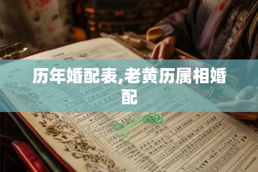 历年婚配表,老黄历属相婚配