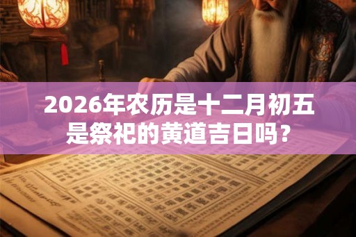 2026年农历是十二月初五是祭祀的黄道吉日吗？