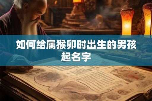 如何给属猴卯时出生的男孩起名字