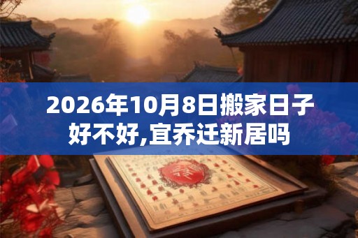 2026年10月8日搬家日子好不好,宜乔迁新居吗