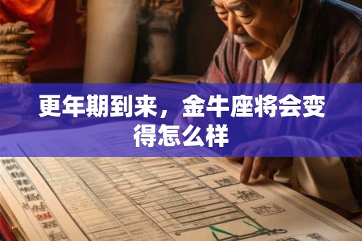 更年期到来，金牛座将会变得怎么样