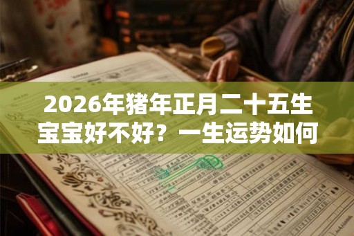2026年猪年正月二十五生宝宝好不好？一生运势如何？