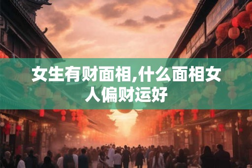 女生有财面相,什么面相女人偏财运好