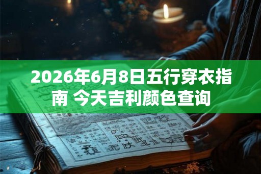 2026年6月8日五行穿衣指南 今天吉利颜色查询
