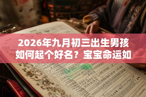 2026年九月初三出生男孩如何起个好名？宝宝命运如何呢？