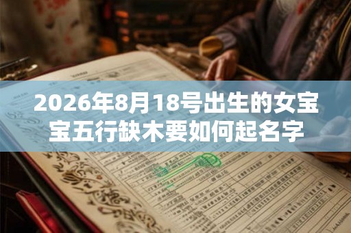 2026年8月18号出生的女宝宝五行缺木要如何起名字