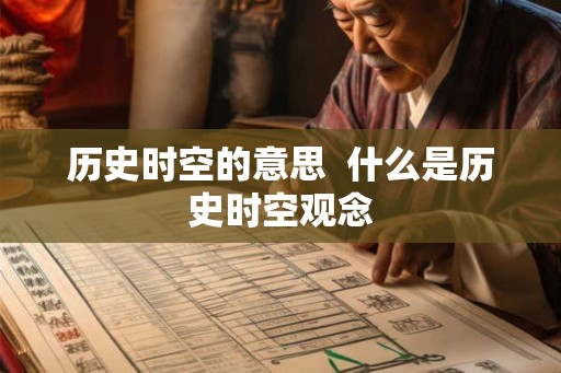 历史时空的意思  什么是历史时空观念