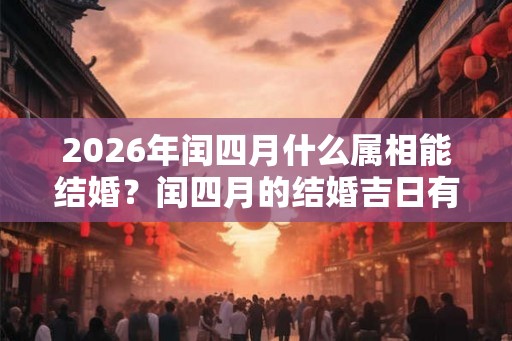 2026年闰四月什么属相能结婚？闰四月的结婚吉日有哪些天？