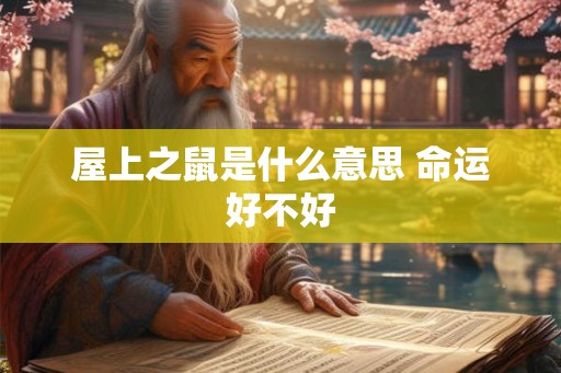屋上之鼠是什么意思 命运好不好