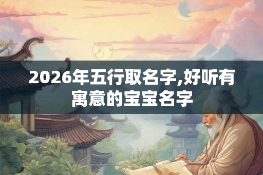 2026年五行取名字,好听有寓意的宝宝名字
