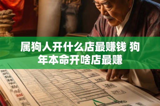 属狗人开什么店最赚钱 狗年本命开啥店最赚
