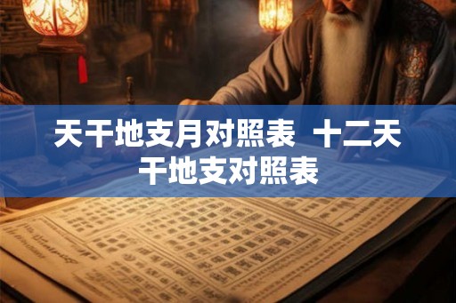 天干地支月对照表  十二天干地支对照表