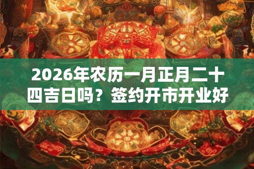 2026年农历一月正月二十四吉日吗？签约开市开业好吗？