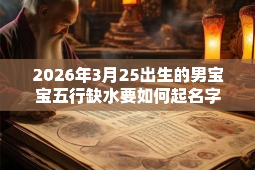 2026年3月25出生的男宝宝五行缺水要如何起名字