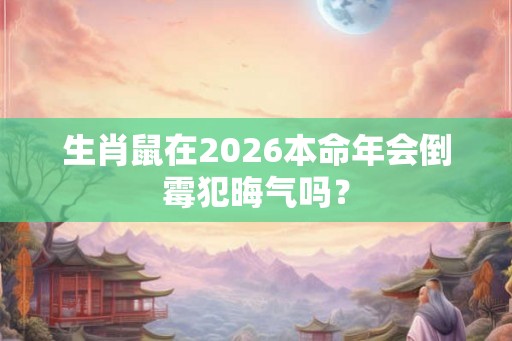 生肖鼠在2026本命年会倒霉犯晦气吗？